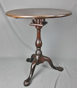 Norfolk, Virginia mahogany ball and claw tea table circa 1780.